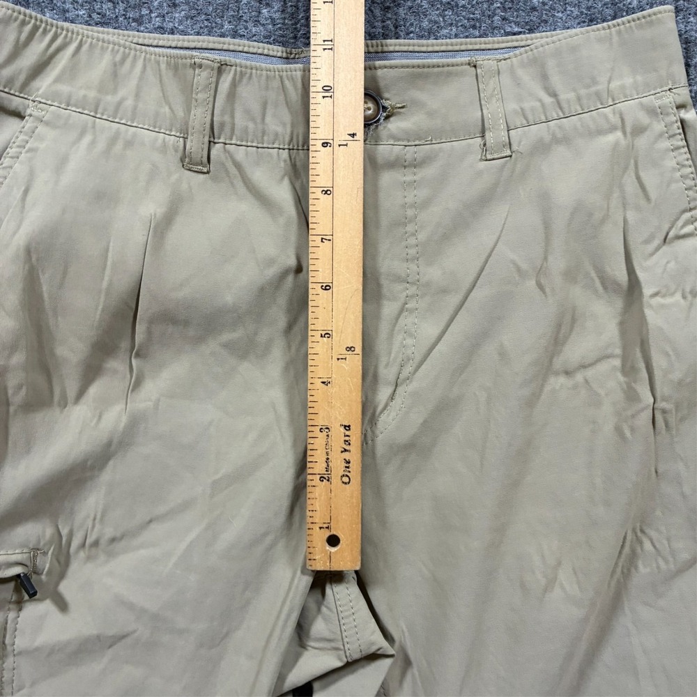 UB Tech Mens Cargo Pants Size 32x30 Beige Zip Pocket Stretch Outdoor Mid Rise - Picture 6 of 10